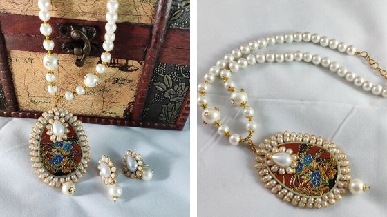 Elegant pearl necklace: